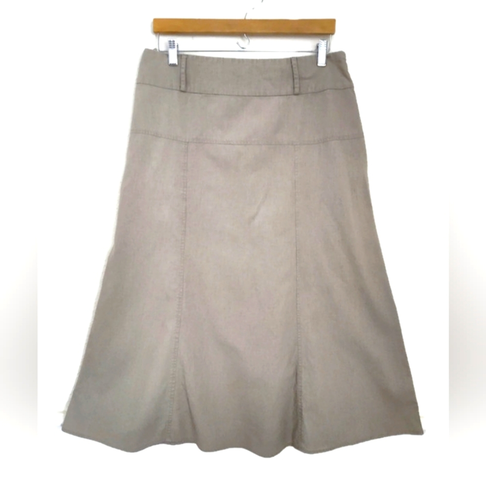 Women's Linen A-Line Midi Skirt